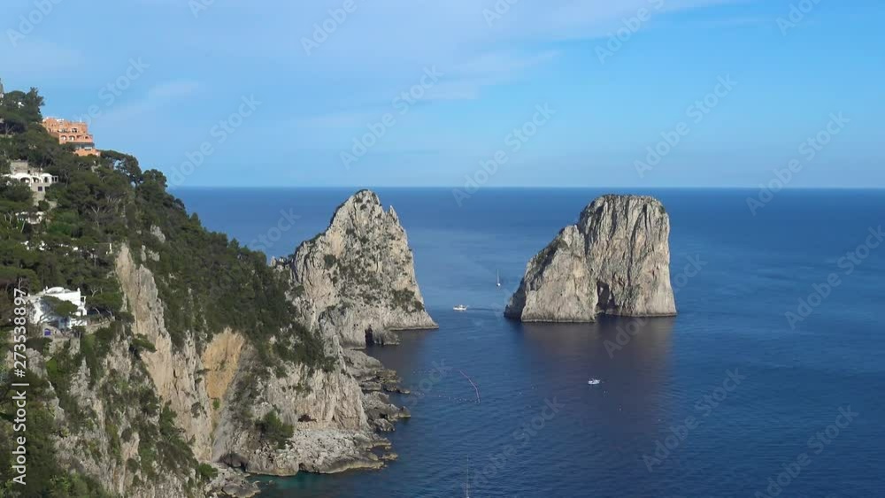 Italy, Capri, view of the Faraglioni bay Italy, Capri, view of the Faraglioni bay