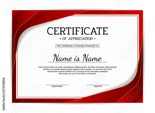 Modern certificate of appreciation award template. Template diploma border for use in design. Eps10 - vector.