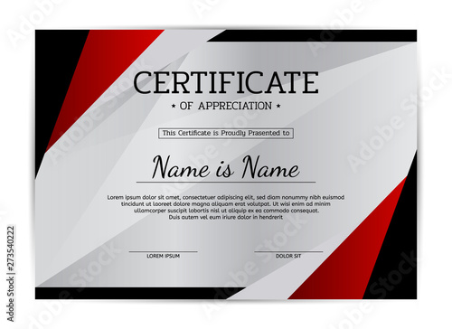 Modern certificate of appreciation award template. Template diploma border for use in design. Eps10 - vector.