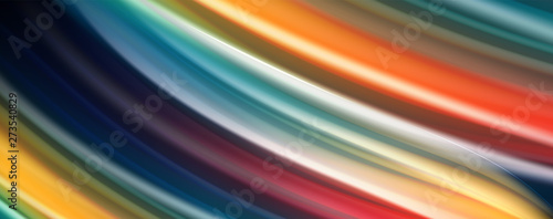 Flowing liquid colors - modern colorful flow poster. Wave liquid shapes. Art design for your design project