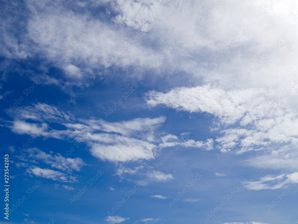 Blue sky background with white cloud.