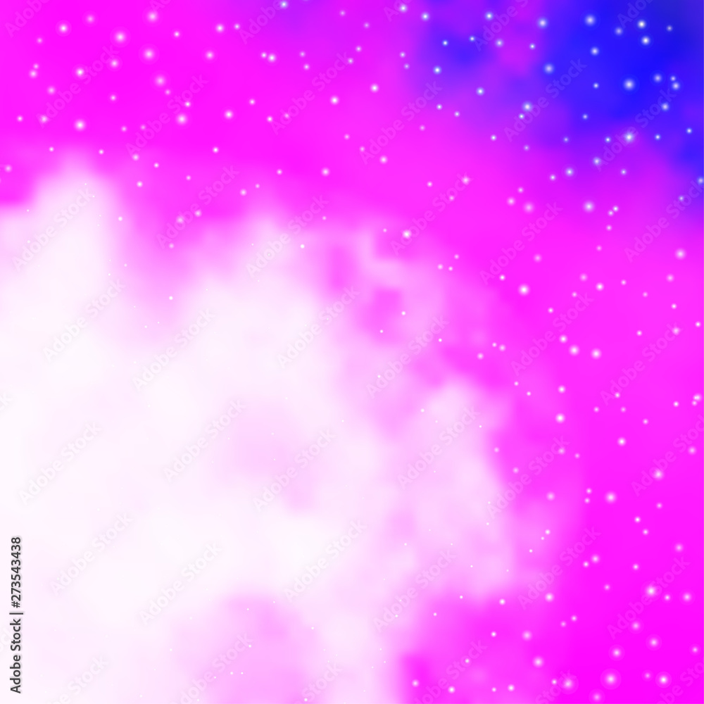Fototapeta premium Light Pink vector template with neon stars.