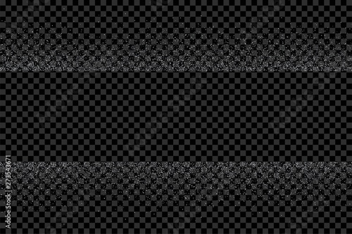 Wallpaper Mural Silver glitter confetti on transparent background. Silver explosion of glitter, abstract background. Template for invitation, business card, booklet, poster design. Isolated. Vector illustration Torontodigital.ca