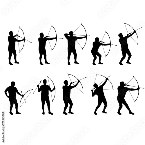 Archer vector silhouettes 