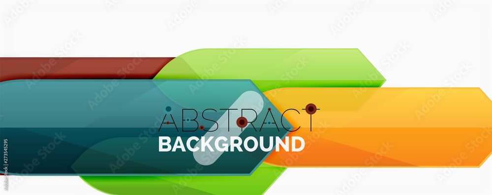 Obraz premium Color lines, modern geometric abstract background. Minimalistic design, creative concept, stripes with arrows and triangle shapes