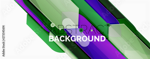 Abstract color lines dynamic background, modern material design style