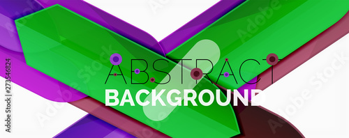 Abstract color lines dynamic background, modern material design style