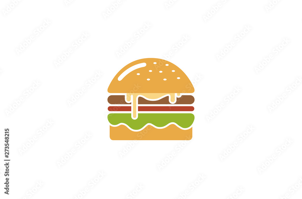 Creative Burger Logo Design Symbol Vector Illustration Creative Burger Logo Design Symbol Vector Illustration