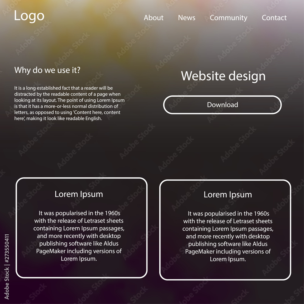Fototapeta premium Light Pink, Yellow vector web ui kit with nebula stars.