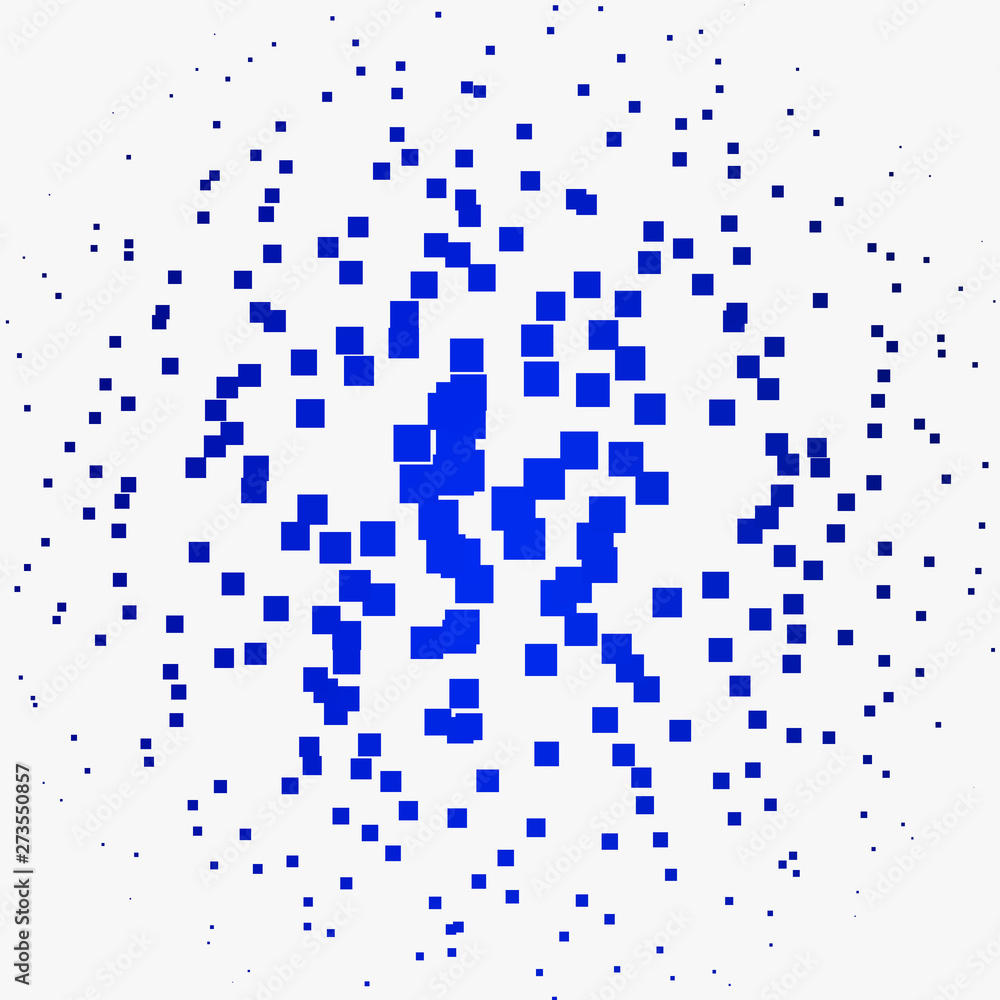 Light BLUE vector pattern in square style. Light BLUE vector pattern in square style.