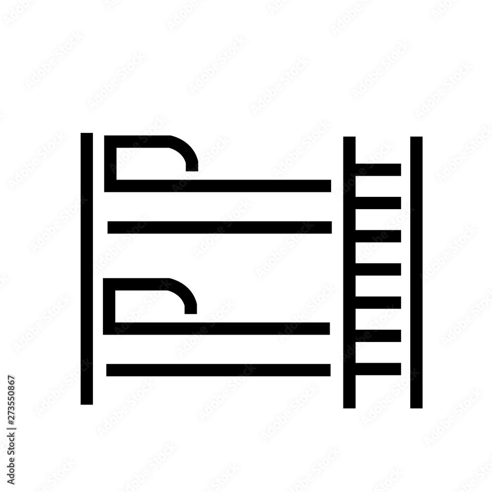 Bunk Bed Icon Vector Bunk Bed Icon Vector
