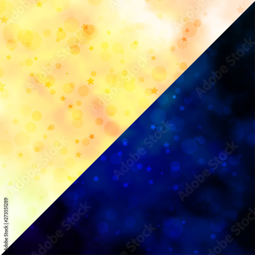 Vector background with circles, stars.