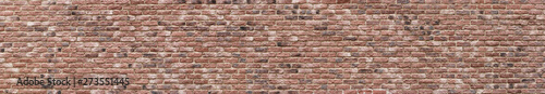 Panoramic high resolution vintage pink, black and red brick wall background texture. Architecture grunge detail abstract theme. Home, office or loft design backdrop style.