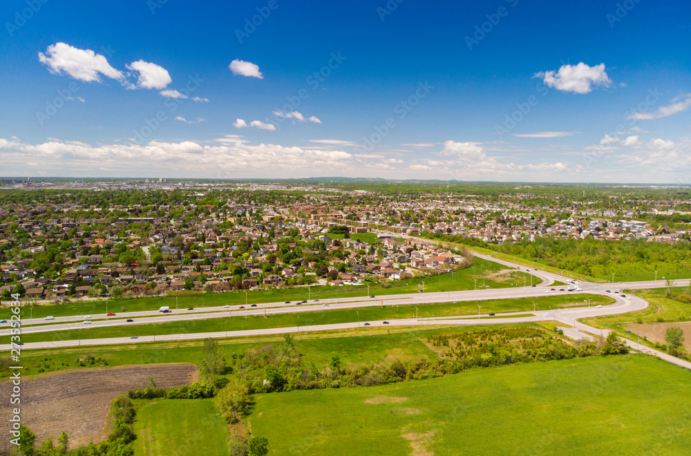 Fototapeta premium Aerial view of Laval city, Canada