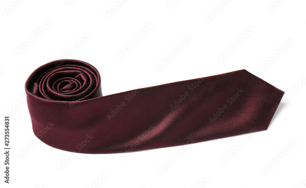 Stylish color male necktie isolated on white Stylish color male necktie isolated on white