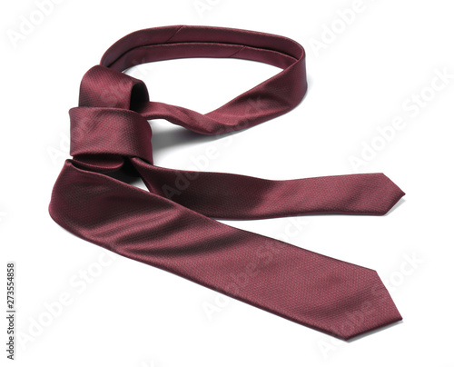 Stylish color male necktie isolated on white
