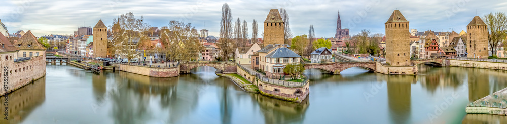 Long Exposure Panorama on Ponts couverts in Strasbourg