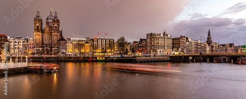 Amsterdam Harbor at night