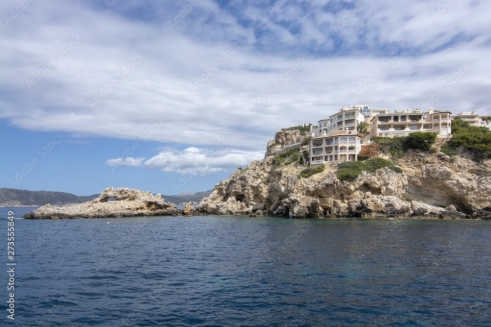 Coastal landscape sea view with islands Santa Ponsa Mallorca