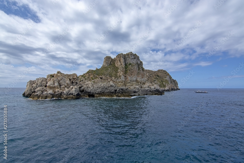 Coastal landscape sea view with islands Santa Ponsa Mallorca