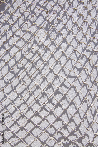 White fishing net white wall