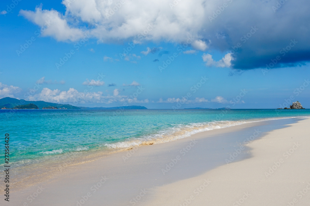 Tropical beach at the Dimakya Island, Coron, Palawan - Philippines