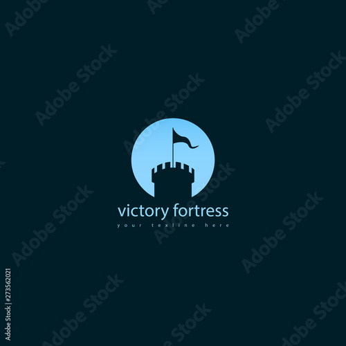 icon logo illustration of fortress