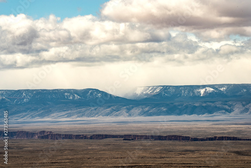 Arizona landscape with mountains in snow © NataliyaZozulya