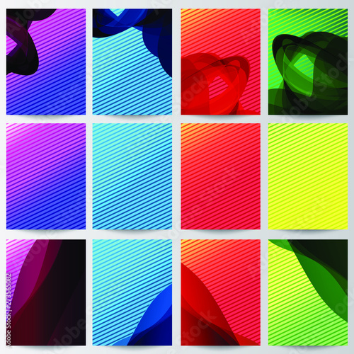 Vector Abstarct design background. Modern bacground template set collection
