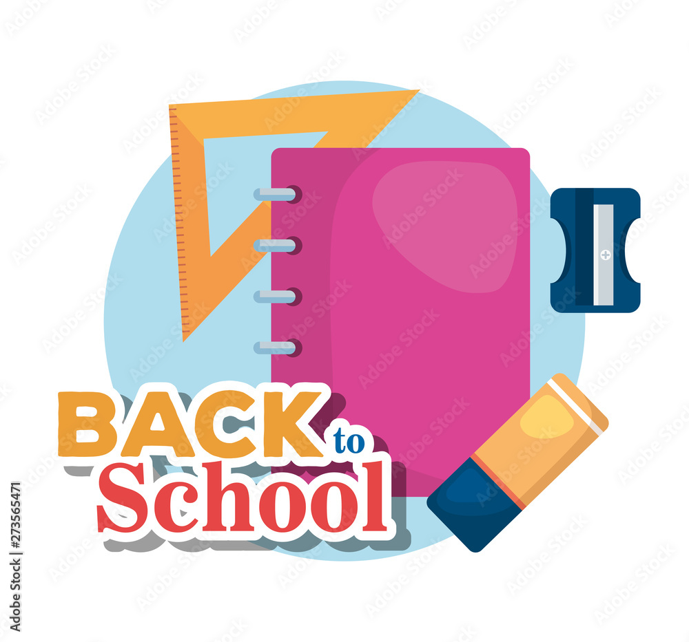 notebook with triangle ruler and sharpener with eraser notebook with triangle ruler and sharpener with eraser