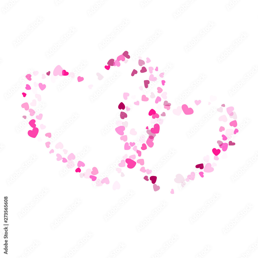 Hearts confetti flying vector background graphic design. Hearts confetti flying vector background graphic design.