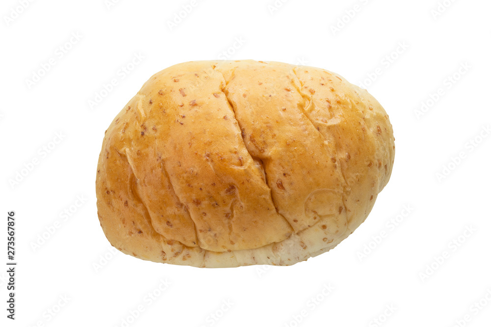 top view of whole wheat bun isolated on white background top view of whole wheat bun isolated on white background