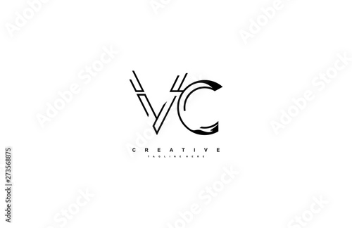 Letter VC Monoline Linear Minimalism Modern Type Logo