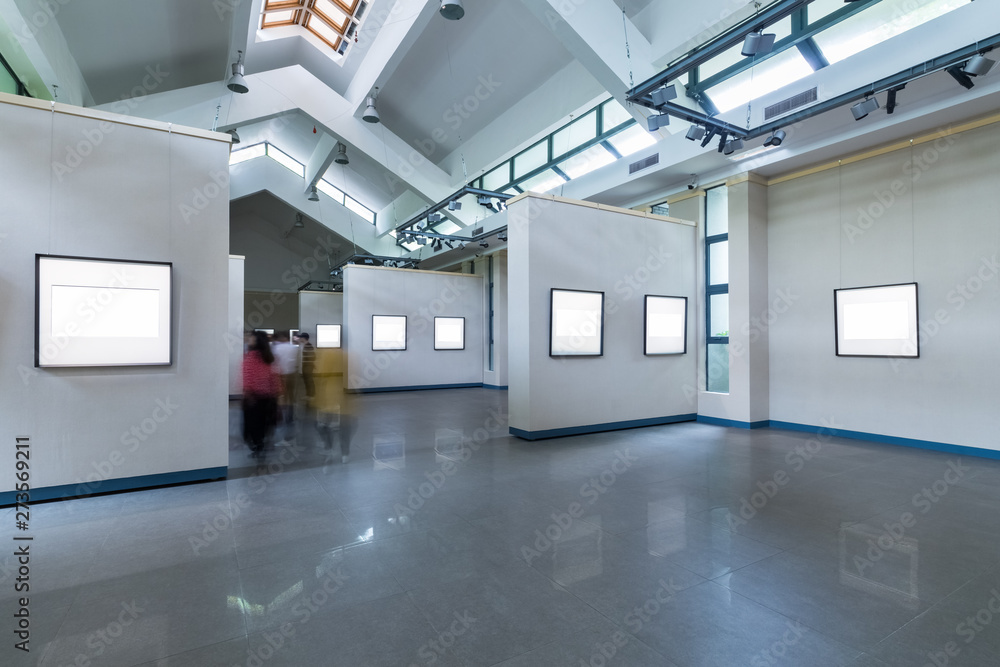 Obraz premium blank frames on exhibition room