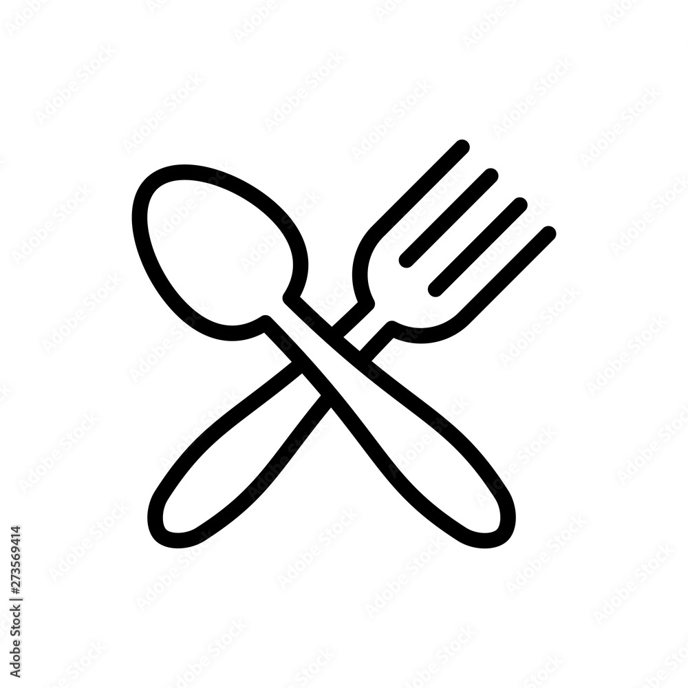 Spoon and fork icon Spoon and fork icon