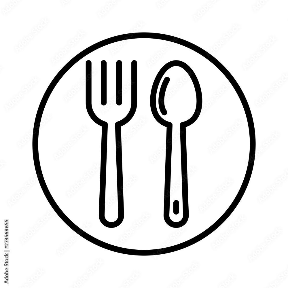 Spoon and fork icon Spoon and fork icon