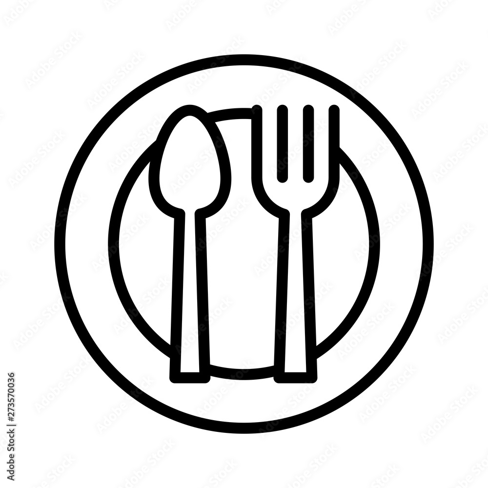 Spoon and fork icon Spoon and fork icon