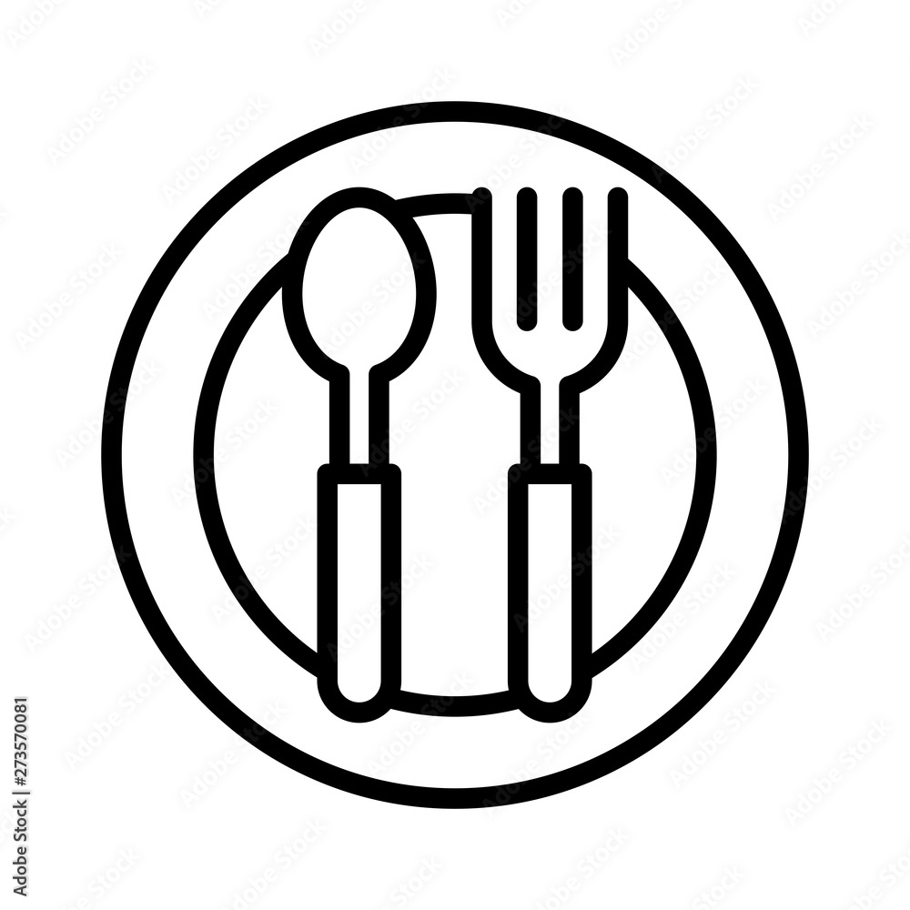 Spoon and fork icon Spoon and fork icon