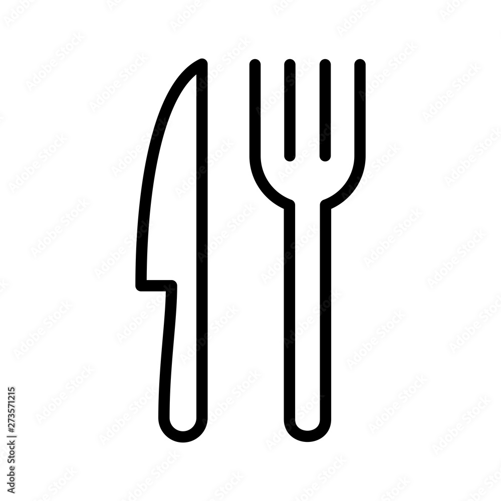Spoon, fork and knife icon vector Spoon, fork and knife icon vector