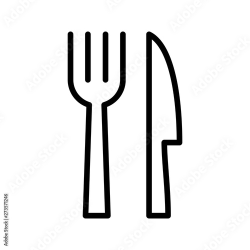 Spoon  fork and knife icon vector