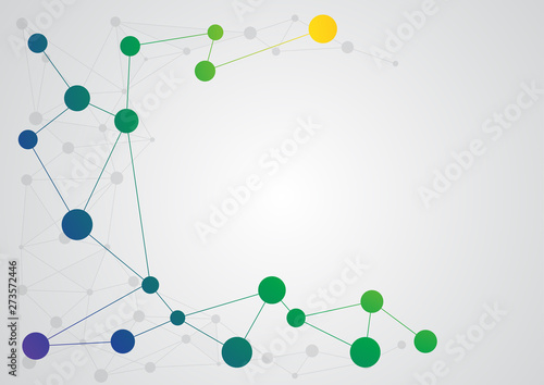 Abstract geometric connect lines and dots.Simple technology graphic background.Illustration Vector design Network and Connection concept.
