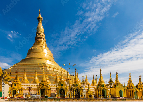 the golden stupa of the Shwedagon Pagoda Yangon (Rangoon) in Myanmar (Burma)