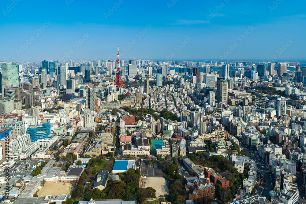 view of Tokyo city, Japan