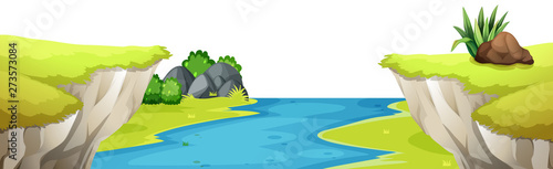 A mountain cliff scene