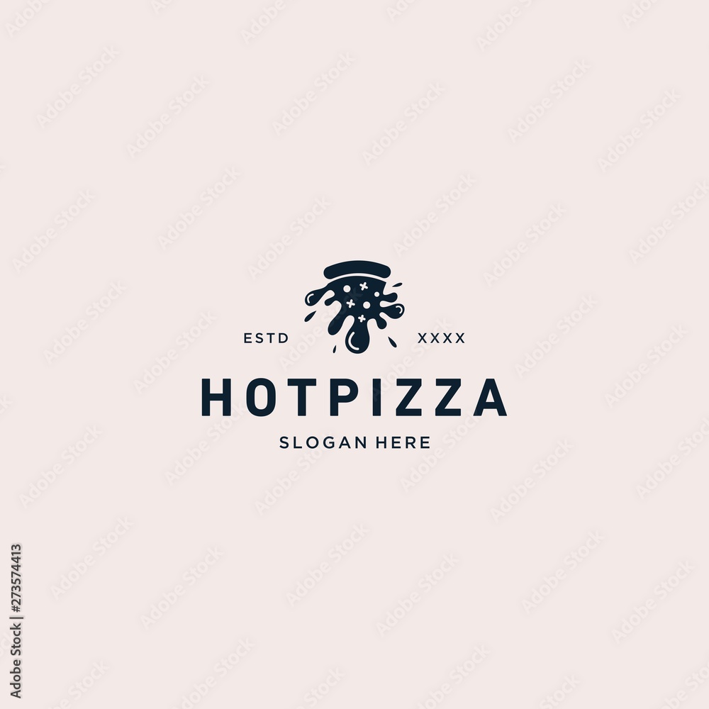 Hot pizza logo vector illustration Hot pizza logo vector illustration