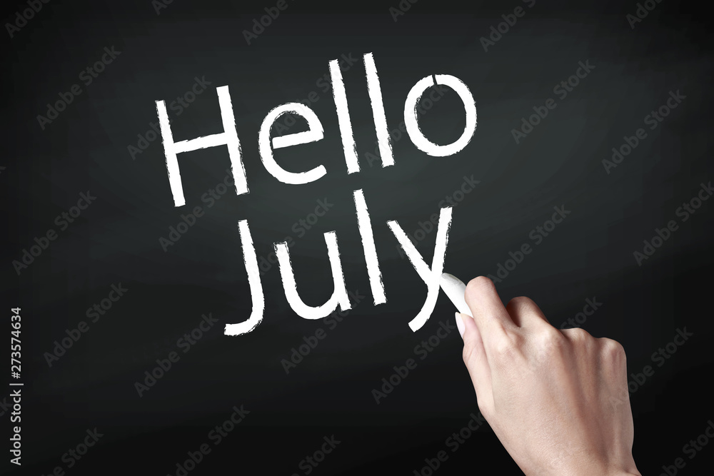 Fototapeta premium Hand writing July.