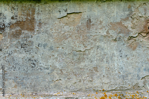 Foto Plastering plaster from an old abandoned 19th century monastery