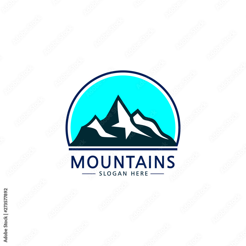 Vintage Mountain Logo Design