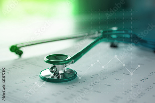Medical examination and healthcare business graph