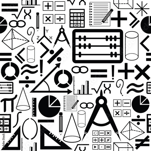 math seamless pattern background icon.
